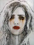 "Sin City 2: A Dame to Kill For" ©2013, Portrait of Jessica Alba © 2013, Acrylic on Canvas, Private Commission