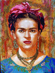 Frida ©2019,  Acrylic on Canvas, Dimensions 24" w x 18" h, Private Collection