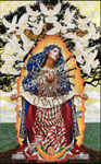 La Uvalde Dolorosa/Virgen de Guadalupe ©2022,  Acrylic onCanvas, Dimensions 60" w x 96" h, Private Commission