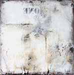 White Structure III - 60 x 60 cm, Acryl Mischtechnik 