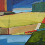 Abstract Aubeterre, 2005. 23 x 23 in. Acrylic paint on canvas. #05PA110L