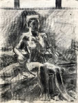 Life Drawing, Swain School of Design, 1978. 18 x 24 in. Charcoal on paper. #78D004F