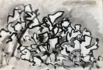 The Fall of the Wall, 1989. 17.5 x 12 in. Ink wash on paper. #89D009F