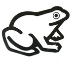 Frog Logo 1, 1980. 10 x 12 in. Stat camera. #80PM017D