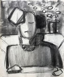 Kathleen 2, 1985. 14 x 17 in. Charcoal on paper. #85D020P