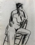 Figure, 2001. 12.75 x 16 in. Charcoal on paper. #01D008F