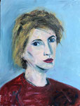 Linda Portrait #2, 1982. 18 x 24 in. Oil paint on MDF. #82PA015P