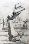 Piss Dog, 1978. 13 x 19 in. Pencil on paper. #78D032L