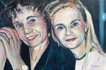 Nicole and Christine, 2005. 35.5 x 23.5 in. Acrylic on canvas. #05PA068P