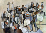 L'ORQUESTRA - Oli sobre llenç - 100x73cm - 2023 (Col·lecció privada a Doha, Catar) CDA
