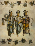 LES TRES DANSANTS - Oli sobre llenç - 116x89cm - 2024 - (Col·lecció privada a Doha, Catàr) CDA