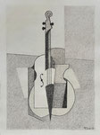 VIOLIN II - Pencil on paper - 46x33cm 2023 (Private collection in Doha, Qatar) CDA