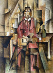 GUITARRISTA DE ROIG - Oli sobre llenç - 100x73cm (Col·lecció privada a Miami, USA)