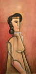 DONA EN BLANC II - Oli sobre fusta - 60x30cm - 2019