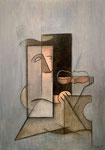 LA VIOLINISTA II - Oli sobre fusta - 65x46cm - 2019 (Col·lecció privada a Chicago, USA)