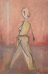 WOMAN WALKING II - Oil on wood - 92x60cm - 2019