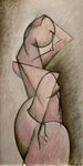 NU FEMENI EN ROSA - Oli sobre fusta - 60x30cm - 2019 (Col·lecció privada a Miami, USA)