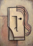 HEAD OF WOMAN I - Oil on canvas - 46x33cm - 2019