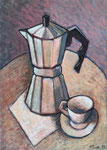 COFFEEMAKER - Oil on canvas - 46x33cm - 2019
