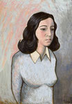 JOVE DE BLAU - Oli sobre llenç - 65x46cm - 2022