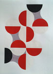 Quadratur des Kreises n°2,  Vinyl auf Papier, 50 x 70 cm