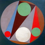 Sangaku_06, Vinyl auf 300gr.Aquarellpapierl, 2015, 30 x 30 cm, in Dauerausstellung, Pinacoteca di Palazzo Sanchez De Luna,  Sant'Arpino (Italien)