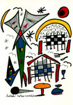 “Landschaftern“ - Bad Fiestel - 07.11.1993, Werkverzeichnis 368, Textilfarbe auf Papier, b 30,0 cm * h 40,0 cm, verkauft an Jürgen, Inhaber Bad Fiestel