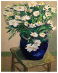 "Margeriten" gespachtelt  30 x 24 cm (verschenkt)