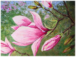 "Magnolienblüten"  60 x 80 cm  (verkauft)