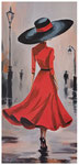 "Lady in red"  40 x 25 cm