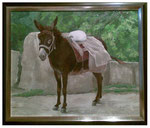 "Packesel"  gespachtelt  50 x 60 cm  (verkauft)