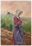 "Landarbeiterin" nach Karl Hagemeister 70 x 50 cm (verkauft)