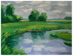 "Nordfriesland I" gespachtelt  18 x 24 cm