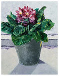 "Alpenveilchen" gespachtelt  30 x 24 cm