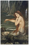 "Nixe" nach William Waterhouse 60 x 40 cm