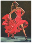 "Flamenco rot"  40 x 30 cm