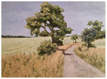 "Feldweg I" gespachtelt  30 x 40 cm