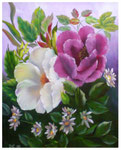 "Klapprosen"  50 x 40 cm  (verkauft)