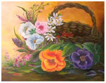"Blumenkorb"  40 x 50 cm (verkauft)