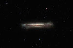 Galaxie  NGC3628  (Leo Triplett); aus offensichtlichen Gründen auch "Hamburger Galaxie" genannt.