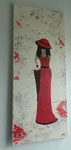 Lady In Red 5  - 30 x 70 cm - Acryl auf Leinwand / Keilrahmen -- Februar 2017