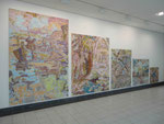 "Terra incognita", 1997, Öl auf Leinwand, ca. 300x900 cm, Fachhochschule Kiel