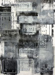 Ohne Titel, Monotypie und Linoldruck auf Papier, 70,0 x 50,0 cm, 2013