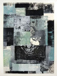 Ohne Titel, Monotypie und Linoldruck auf Papier, 47,5 x 34,0 cm, 2013