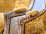 Bergère style Louis XV, tissu Casal Etoile Or