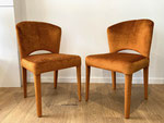 Chaises / Tissu Luciano Marcato Chinchilla Marrone Ocra 