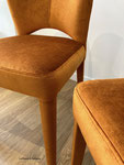 Chaises / Tissu Luciano Marcato Chinchilla Marrone Ocra 