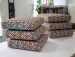 Confection de housses de coussins pour une banquette