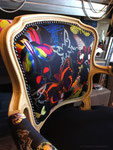 Cabriolets Louis XV tissus Christian Lacroix Butterfly et Cocarde 