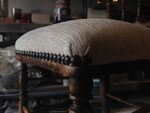 Chaises Napoléon III : réfection complète, tissu Casal